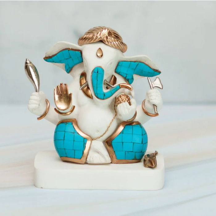 Kan Ganesha (with stone inlay, large)