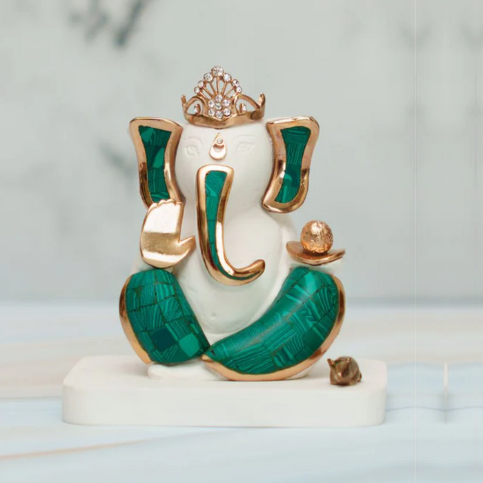 Small Ganesha (with stone inlay)