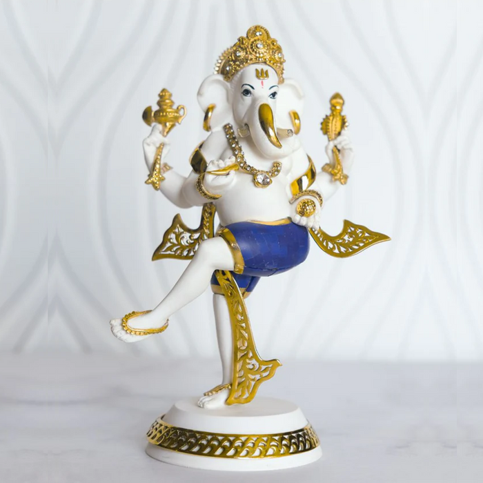 Dancing Ganesha( with Stone Inlay)