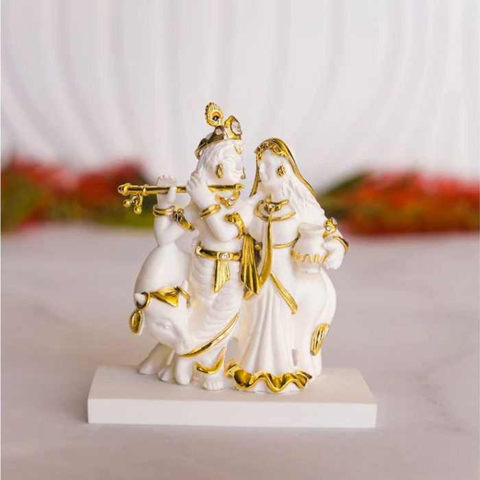 Radha Krishna with Cow(Small)