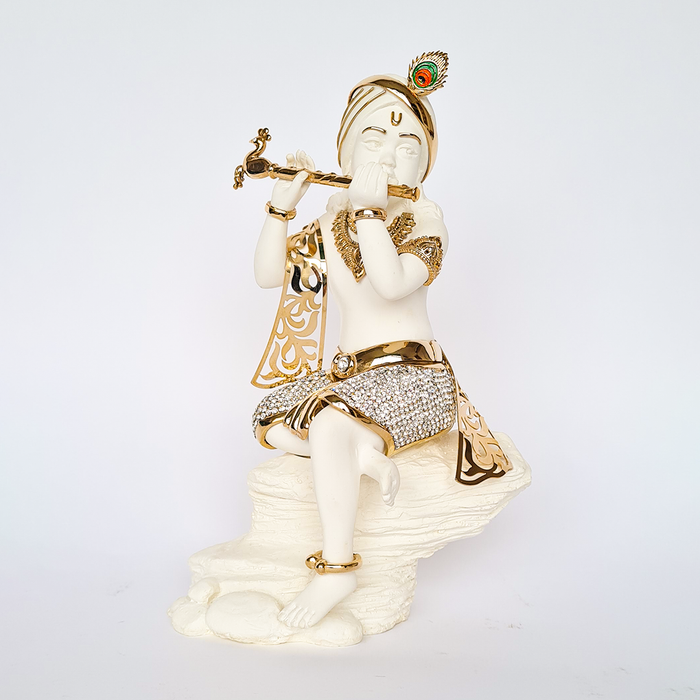 Krishna On Stone(Crystal)