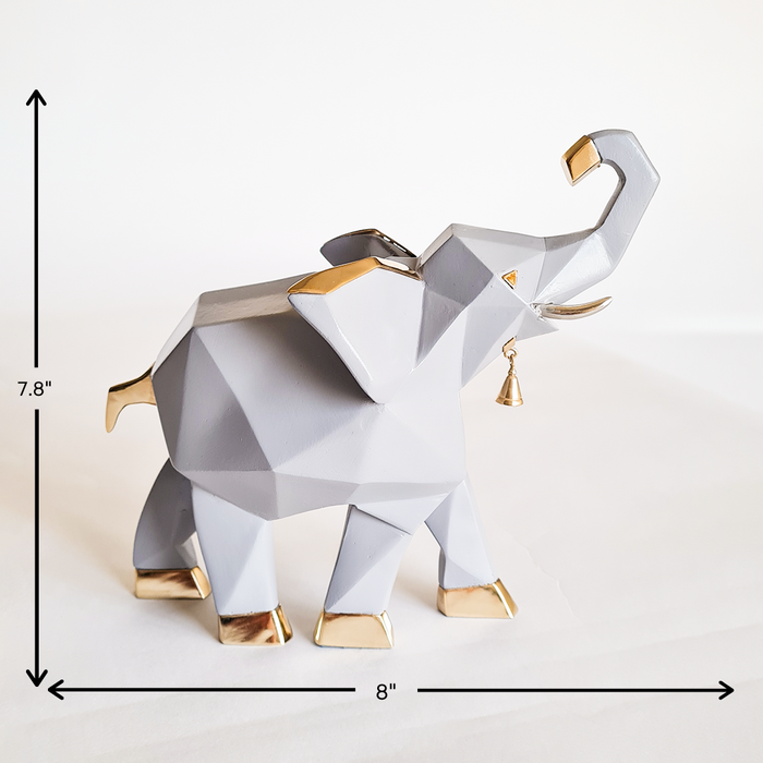 Geometrical Elephant(embellished with electro plated metal)