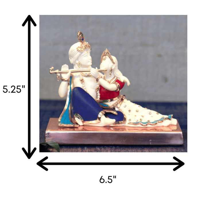 Radha Krishna (with stone inlay)