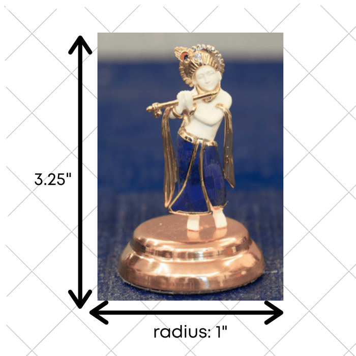 Krishna standing (with stone inlay, small)