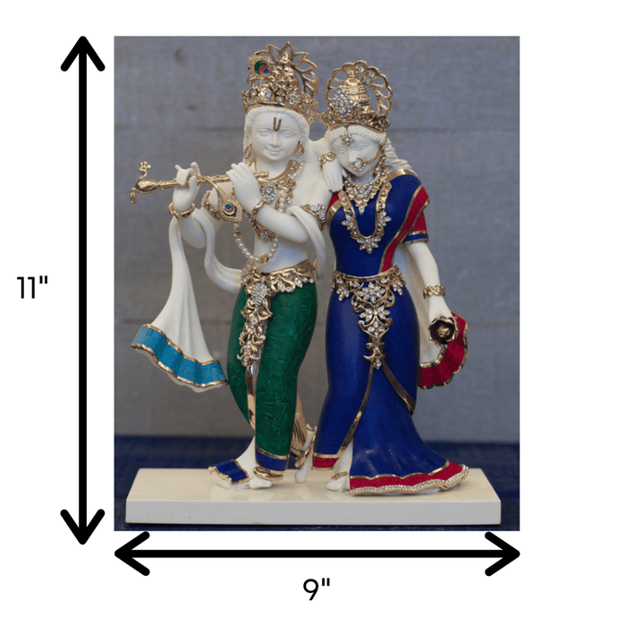Radha Krishna (with stone inlay, large)