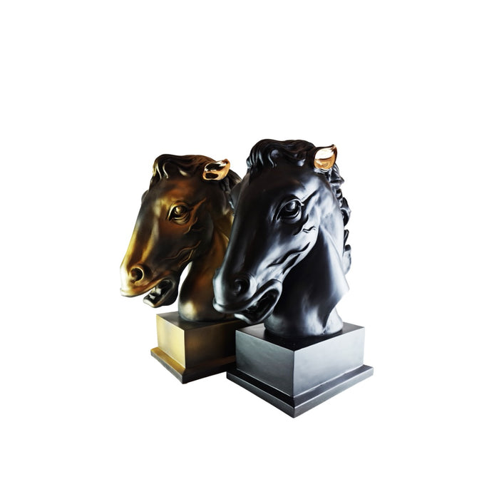 Spirit Horse Head (embellished with electro plated metal)