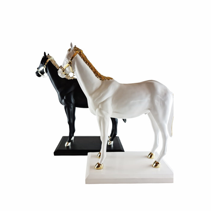 Ebony Horse (embellished with electro plated metal)