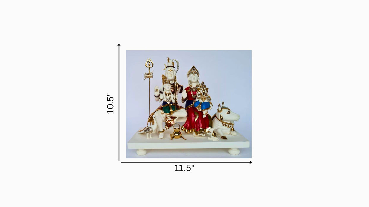 Shiv Parivar (with stone inlay)