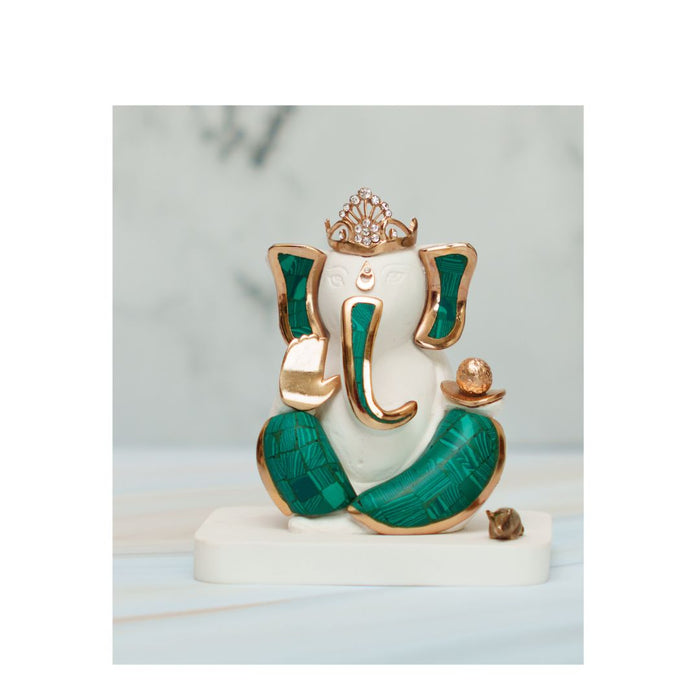 Small Ganesha (with stone inlay)