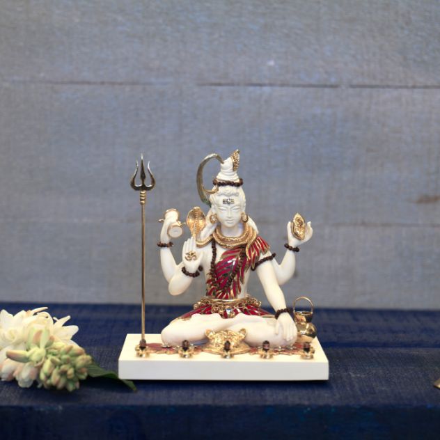 Shiva (with stone inlay)