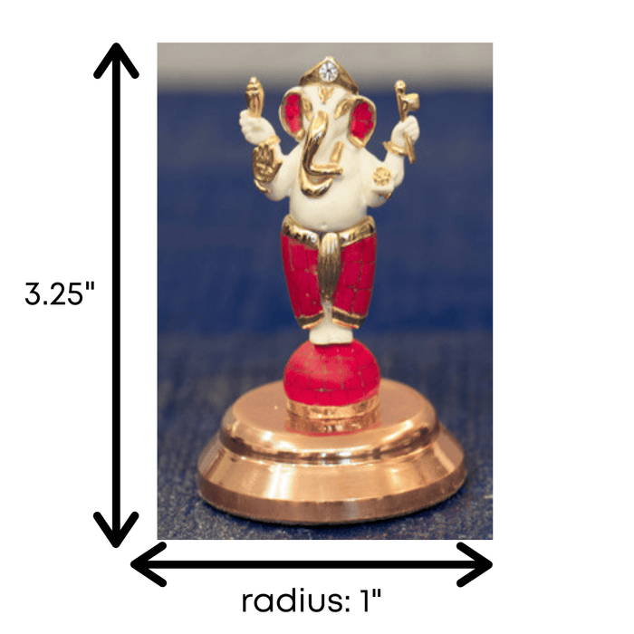 Ganesha standing (with stone inlay)