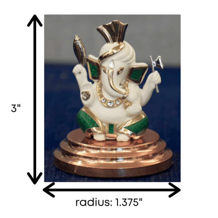 Four-armed Ganesha (with stone inlay)