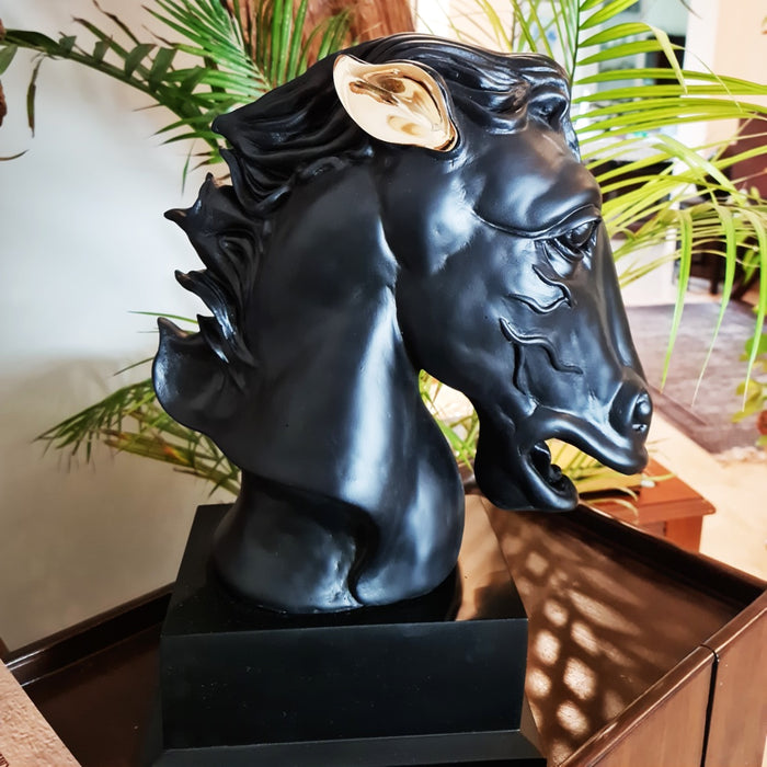 Spirit Horse Head (embellished with electro plated metal)