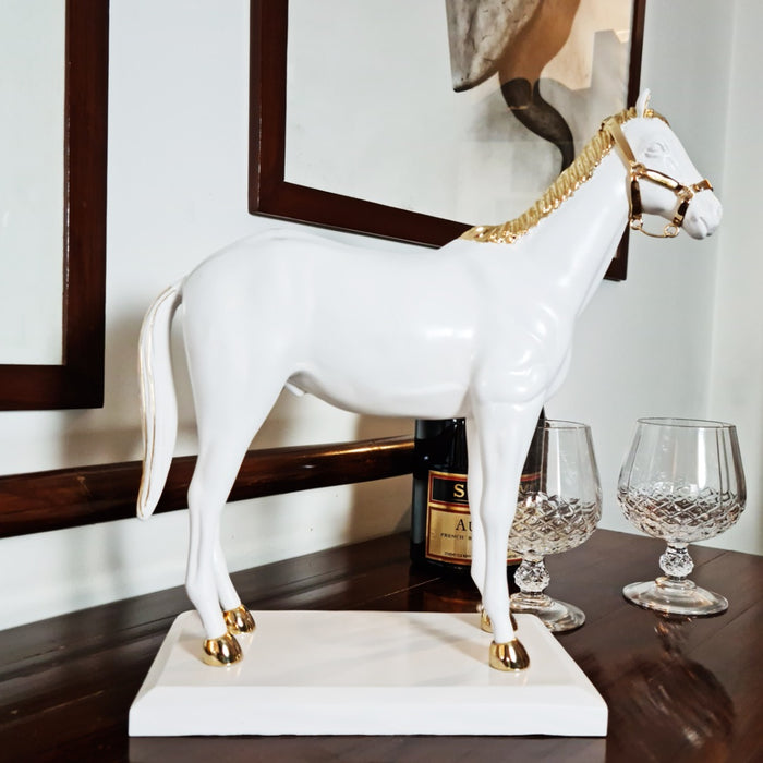 Ebony Horse (embellished with electro plated metal)