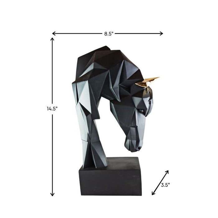 Future Horse Head (embellished with electro plated metal)