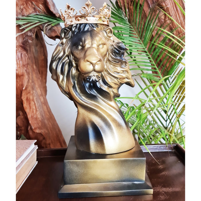Leo King Bust (embellished with electro plated metal)