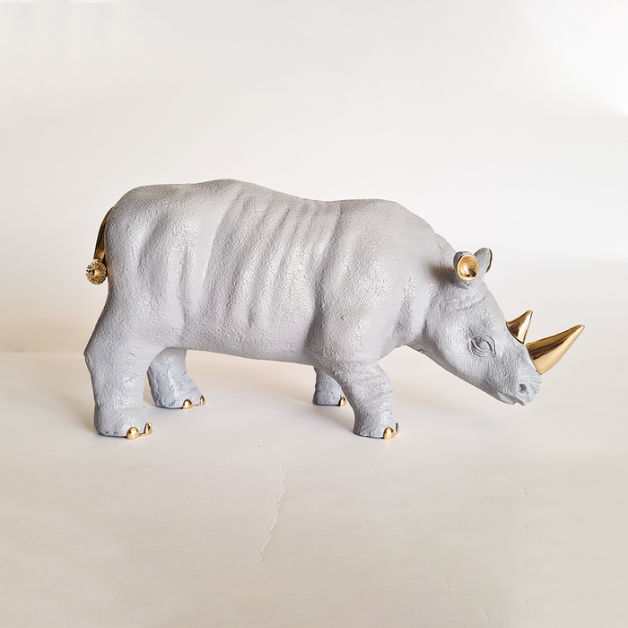 Rhinoceros(embellished with electro plated metal)